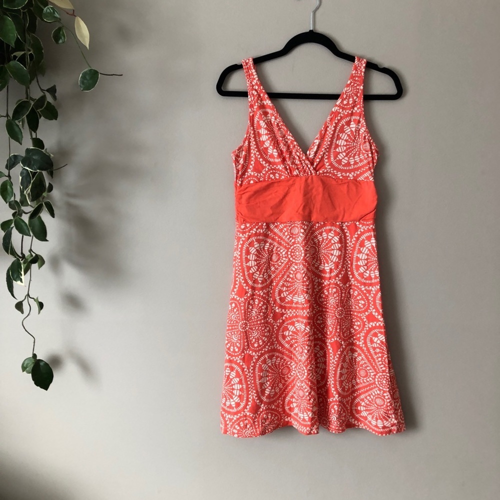 Patagonia Margot orange print‎ sleeveless dress M